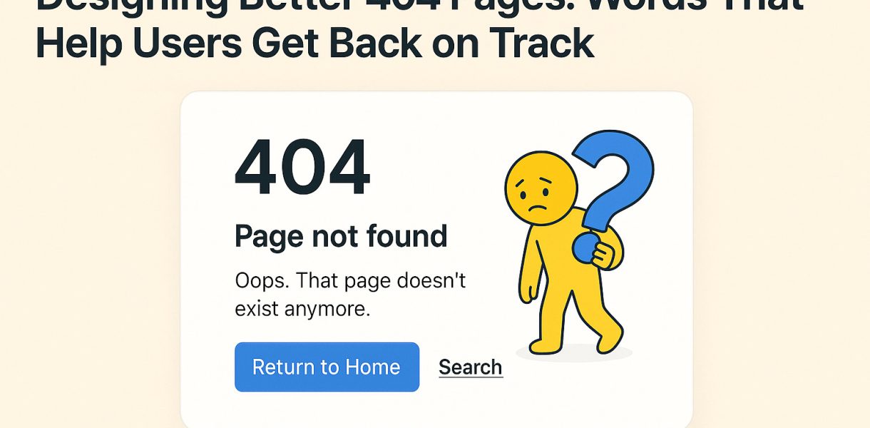 Designing Better 404 Pages: Words That Help Users Get Back on Track