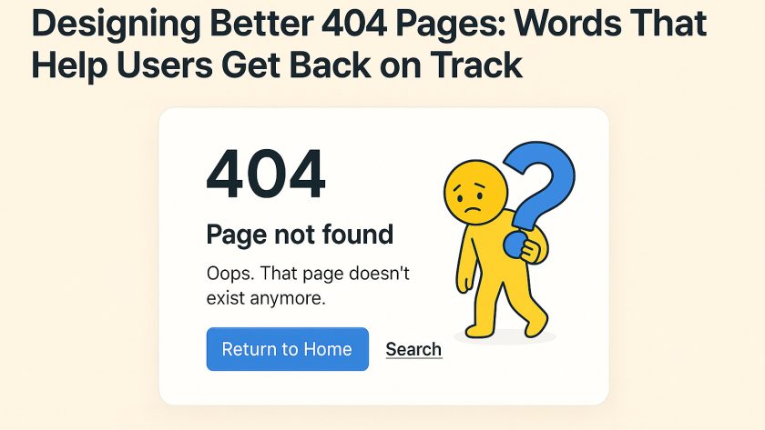 Designing Better 404 Pages: Words That Help Users Get Back on Track