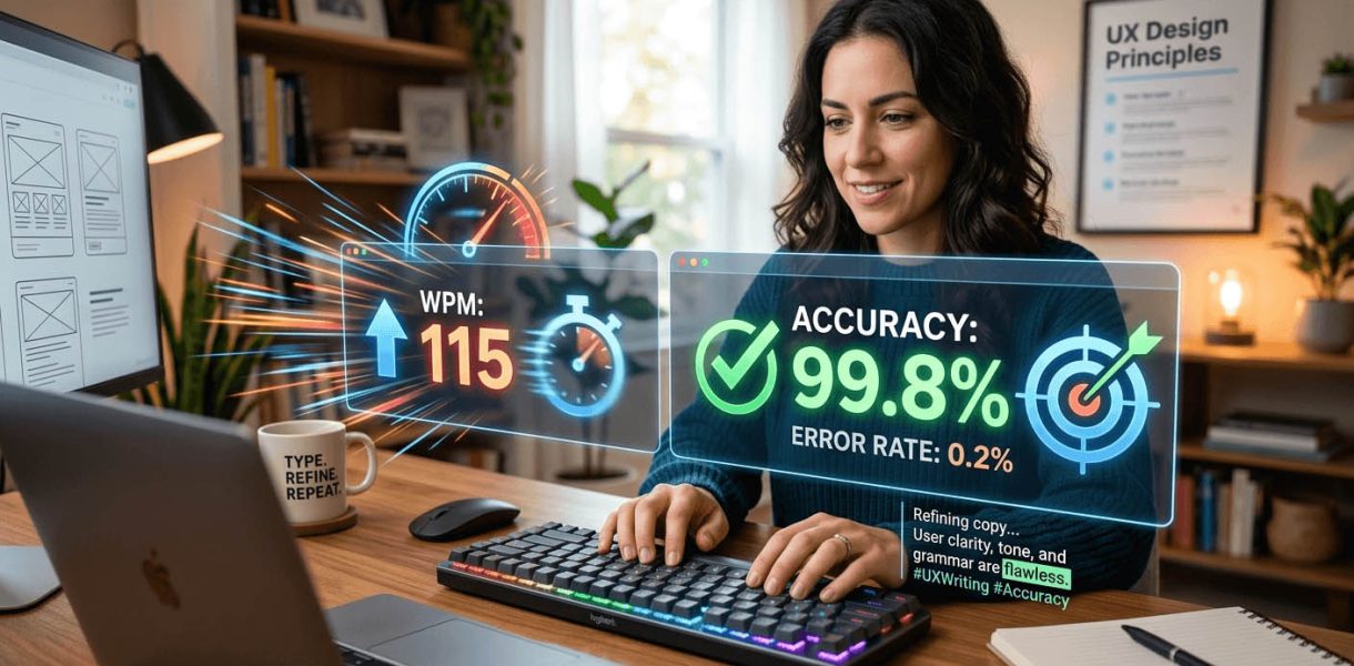 Why UX Writers Should Track Their Typing Accuracy, Not Just Speed