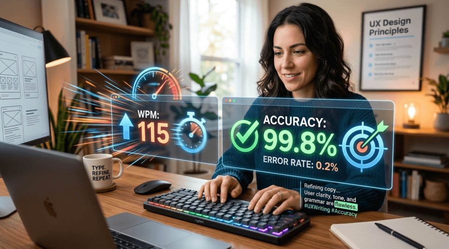 Why UX Writers Should Track Their Typing Accuracy, Not Just Speed